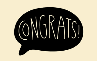 gift card - congrats bubble
